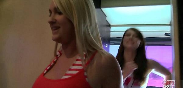  GIRLS GONE WILD - Young Lesbians Flash Their Tits At Us To Get On The Bus